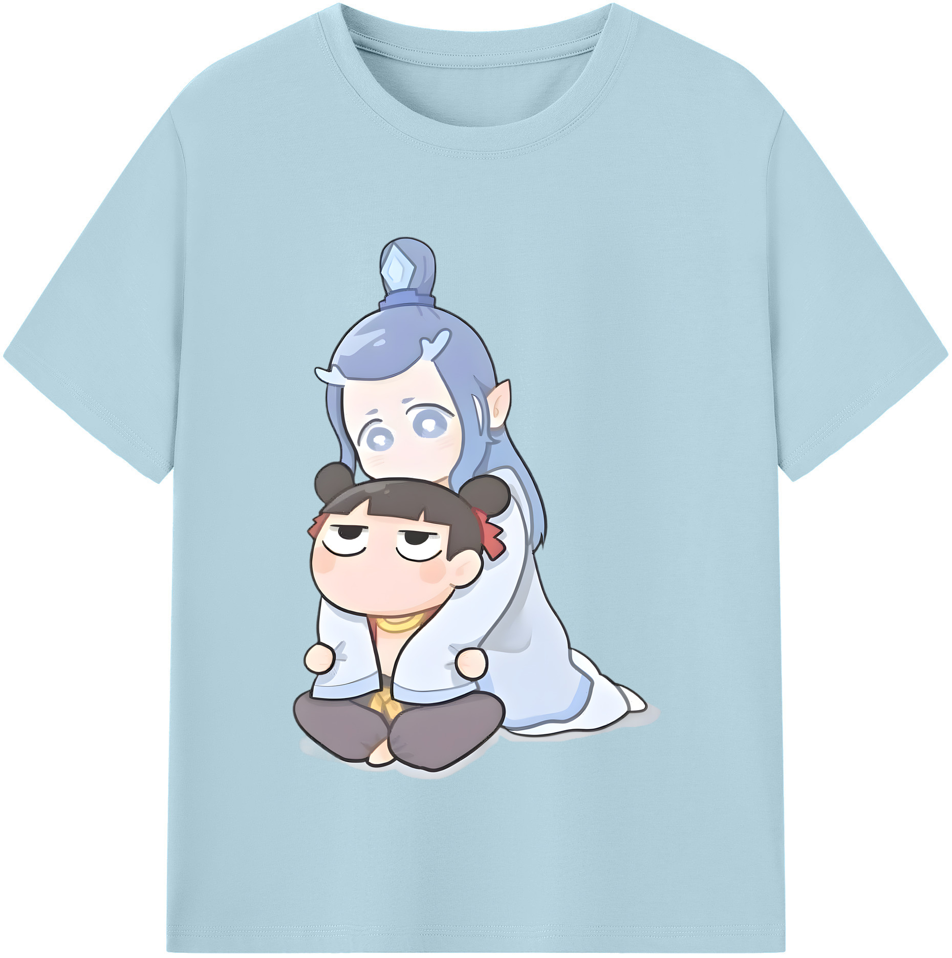 （画像用） Ne Zha 2 ナタ 魔童の大暴れ 綿100％半袖Tシャツ（フロントプリント）